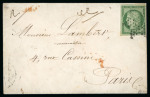 Stamp of France » Type Cérès de 1849-1850 1853, Y&T n° 2 sur lettre du 13.4.1853, oblitération