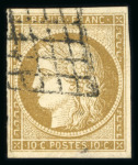 Stamp of France » Type Cérès de 1849-1850 1850, Type Cérès, Y&T n° 1c belle nuance verdâtre.