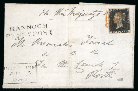 Stamp of Great Britain » 1840 1d Black and 1d Red plates 1a to 11 1840 1d black collection comprising 20 covers on pages,