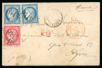Stamp of Japan 1874 Yokohama to Lyon French Offices cover