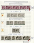 Stamp of Great Britain » King Edward VII » 1902-10 De La Rue Issues 1902 6d. colour trials printed on unwatermarked chalky paper selvedge of 1/2d. Colonial issue, group