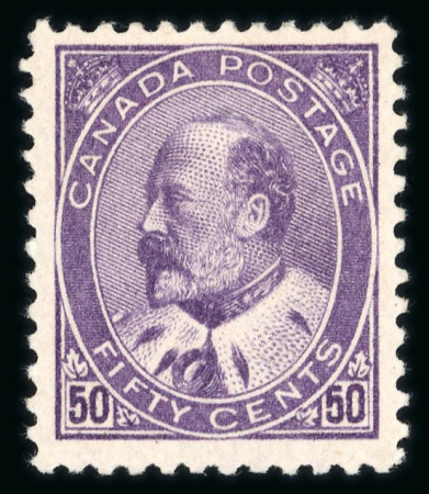 Stamp of Canada 1903 Edward VII 1c-50c complete set, unused with full gum, hinged