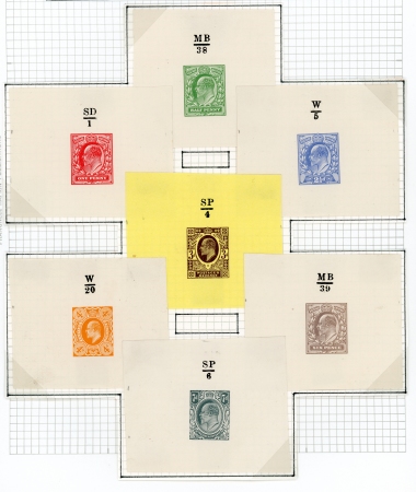 Stamp of Great Britain » King Edward VII » 1911-13 Somerset House Issues 1911 1/2d. to 7d. set of 7 colour trials in the issued colours made at Somerset House
