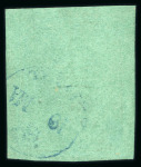 Stamp of South Africa » Natal 1857 6d green, a very wide-margined used example, struck by circular datestamp 10 MA