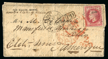 Stamp of France » Ballons Montés 1870, Gazette des Absents n° 17 transportée par ballon