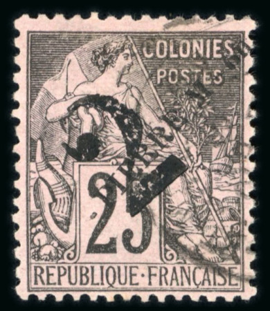 Stamp of Colonies françaises » St. Pierre et Miquelon 1892, Y&T n° 46 oblitéré avec variété "ST" omis dans