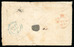 Stamp of Mauritius » Incoming Mail 1851 (Sep 17) Small envelope from Torquay to London and then on to Mauritius, franked GB 1851 1d red