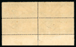 Stamp of United States » 1919 Issues onwards 1930 airmail Zeppelin 65c, $1.30, $2.60, complete set in blocks of four, with bottom margins