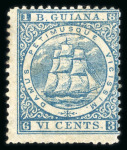 Stamp of British Guiana 1860-76 Ship issues collection of the 1c, 2c, 6c, 24c and 48c written up on pages