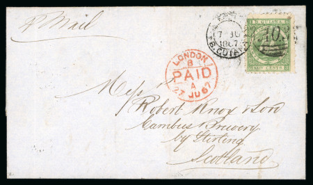 Stamp of British Guiana » Collections 1867-74 group of early issues on cover (7 covers, 1 front)