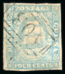 Stamp of British Guiana 1852-60 group of 6 of the early imperforate issues