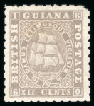 Stamp of British Guiana 1860-76 collection neatly written up and presented on pages