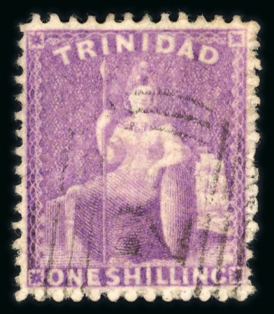 Stamp of Trinidad and Tobago » Trinidad 1862 1s bright mauve on thick paper perf.13 used