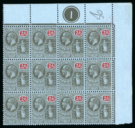 Stamp of British Virgin Islands 1922-28 mint range written up on pages with the MCA and Script sets to 5s