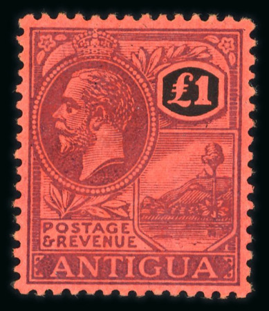 Stamp of Antigua & Barbuda 1921-29 mint collection of the KGV issues written up on pages