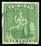 Stamp of Trinidad and Tobago » Trinidad 1851-82 comprehensive collection of the Britannia issues neatly presented and written up on pages in an album