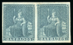 Stamp of Barbados 1852-81 comprehensive collection of the Britannia issues neatly written up and presented on  pages in an album