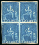 Stamp of Barbados 1852-81 comprehensive collection of the Britannia issues neatly written up and presented on  pages in an album