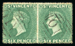 Stamp of St. Vincent 1861-97 comprehensive collection of the early issues neatly written up and presented on pages in an album