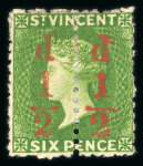 Stamp of St. Vincent 1861-97 comprehensive collection of the early issues neatly written up and presented on pages in an album