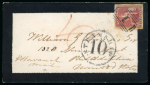 Stamp of Barbados 1859 (Dec 12) mourning envelope to the USA with 1858 6d pale rose