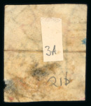 Stamp of India » 1854 Lithographs 1854 4a blue and red, 3rd printing, head die III, frame die I, pos. 7, cut square