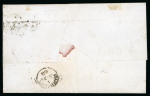 Stamp of Barbados 1868 (Jun 25) wrapper to London with 1861-70 no wmk 1s black rough perf.14-16