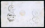 Stamp of Barbados 1857-75, group of five covers with Britannia frankings