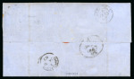 Stamp of Barbados 1857-75, group of five covers with Britannia frankings