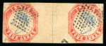 Stamp of India » 1854 Lithographs 1854 4a blue and red, second printing head die II, frame die I with watermark reversed, vf pair