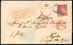 Stamp of Trinidad and Tobago » Trinidad 1852-59, group of four Britannia covers