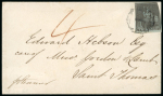 Stamp of Trinidad and Tobago » Trinidad 1853 (May 10) envelope to St. Thomas (DWI) with 1851-55 (1d) brownish grey