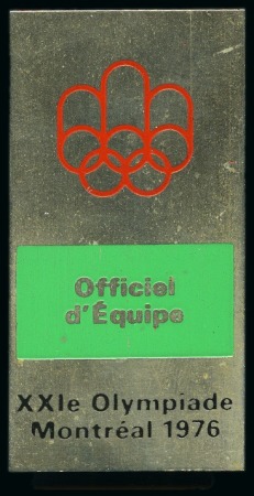 Stamp of Olympics » 1976 Montreal 1976 Montreal "Officiel d'Équipe" (Team Official) official badge