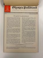 Stamp of Olympics » 1936 Berlin » Documents, Programmes, Tickets, etc. "Olympia-Pressedienst" Organising Committee newsletters, nos.27-33 followed by nos.1-5 for the Art competition privately bound in a HB cover.
