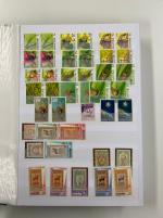 Stamp of Large Lots and Collections 1960-70 Stock book containing Asia sets for Thailand, Korean, Singapore, mint n.h., including 1964 Olympic Games