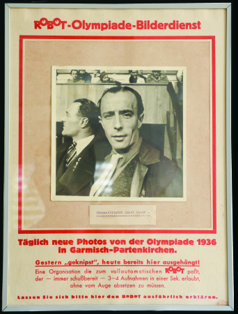 Stamp of Olympics » 1936 Garmisch-Partenkirchen Robot Olympiade Bilderdienst advertising poster for the use of their cameras at the Games