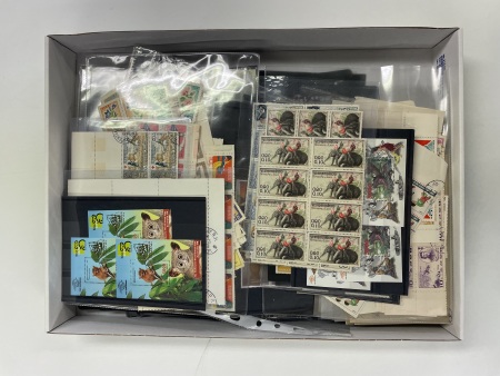 Stamp of Large Lots and Collections 1960s-90s, Thailand, Indonesia, Korea (North), Laos - Accumulation of hundreds and hundreds