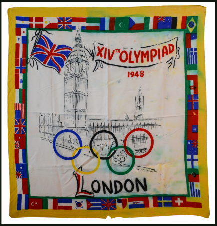 Stamp of Olympics » 1948 London 1948 London cotton scarf, 64x64cm, showing Houses of