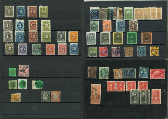 Stamp of United States » Collections United States: 1851-1930s, small lot of classics, interesting local stamps, revenue stamps, etc