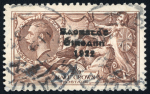Stamp of Ireland » 1935 Re-Engraved Overprints (T75-T77) 2s6d chocolate, used single, Flat accent over "A" of