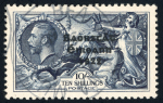 Stamp of Ireland » 1935 Re-Engraved Overprints (T75-T77) 10s indigo, used single with clearly struck cds, fresh,
