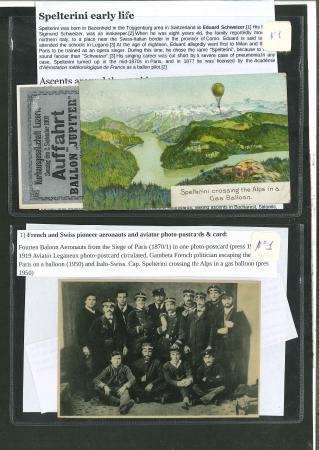 Stamp of Large Lots and Collections » Picture Postcards 4 postcards of early aviators and balloons.