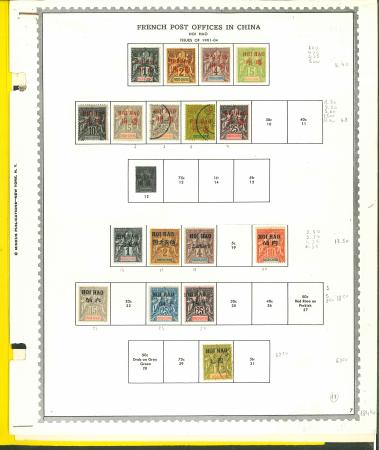 Stamp of China » Foreign Post Offices » French Post Offices France, Post Office in China, Hoi Hao, 1901-1919, accumulation