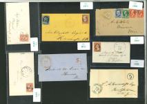 Stamp of United States 1847-72 USA, 7 better covers, incl. very attractive 1862 cover from Franklin, NH to Charlestown