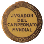 Stamp of Thematics » Sport and Games » Football 1930 World Cup referee's participation pin with "JUGADOR DEL CAMPEONATO MUNDIAL"