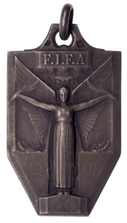 Stamp of Thematics » Sport and Games » Football 1938 World Cup in France silver runner-up medal