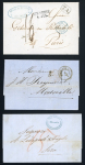 Stamp of Romania » Austrian Levant Post Offices 1854-1866 Folded entires from three different towns,