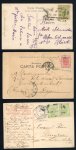 Stamp of Romania » Austrian Levant Post Offices » Steamer Post 1901-1912 Maritime: Three postal cards with an array