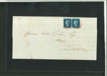 Stamp of Great Britain » 1840 1d Black and 2d Blue "May Dates" 1840 (May 18) entire to London bearing 1840 2d blue pl.1 TB