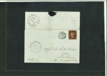 Stamp of Great Britain » Distinctive Maltese Cross Cancellations 1842 (Feb 1) Entire from Spilsby to Folkingham, bearing